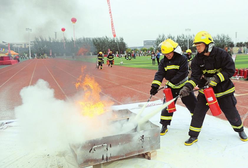 晋中市首届微型消防站比武总决赛